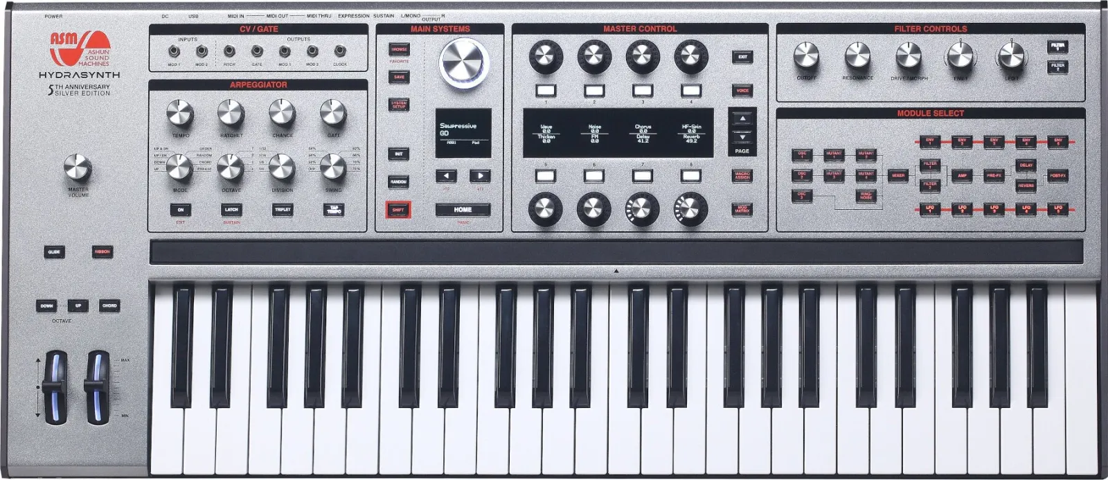 ASM Hydrasynth Keyboard Synthesizer Silver