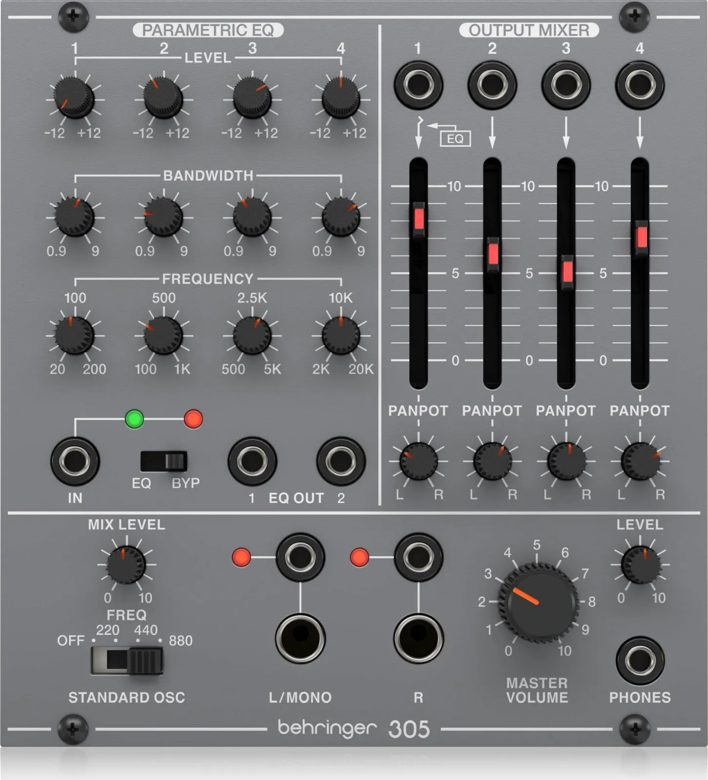 Behringer 305 EQ/MIXER/OUTPUT Eurorack Mixer Module