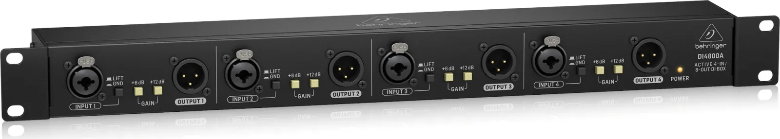 Behringer DI4800A Professional 4-Channel Active DI Box, Booster, and Line Isolator