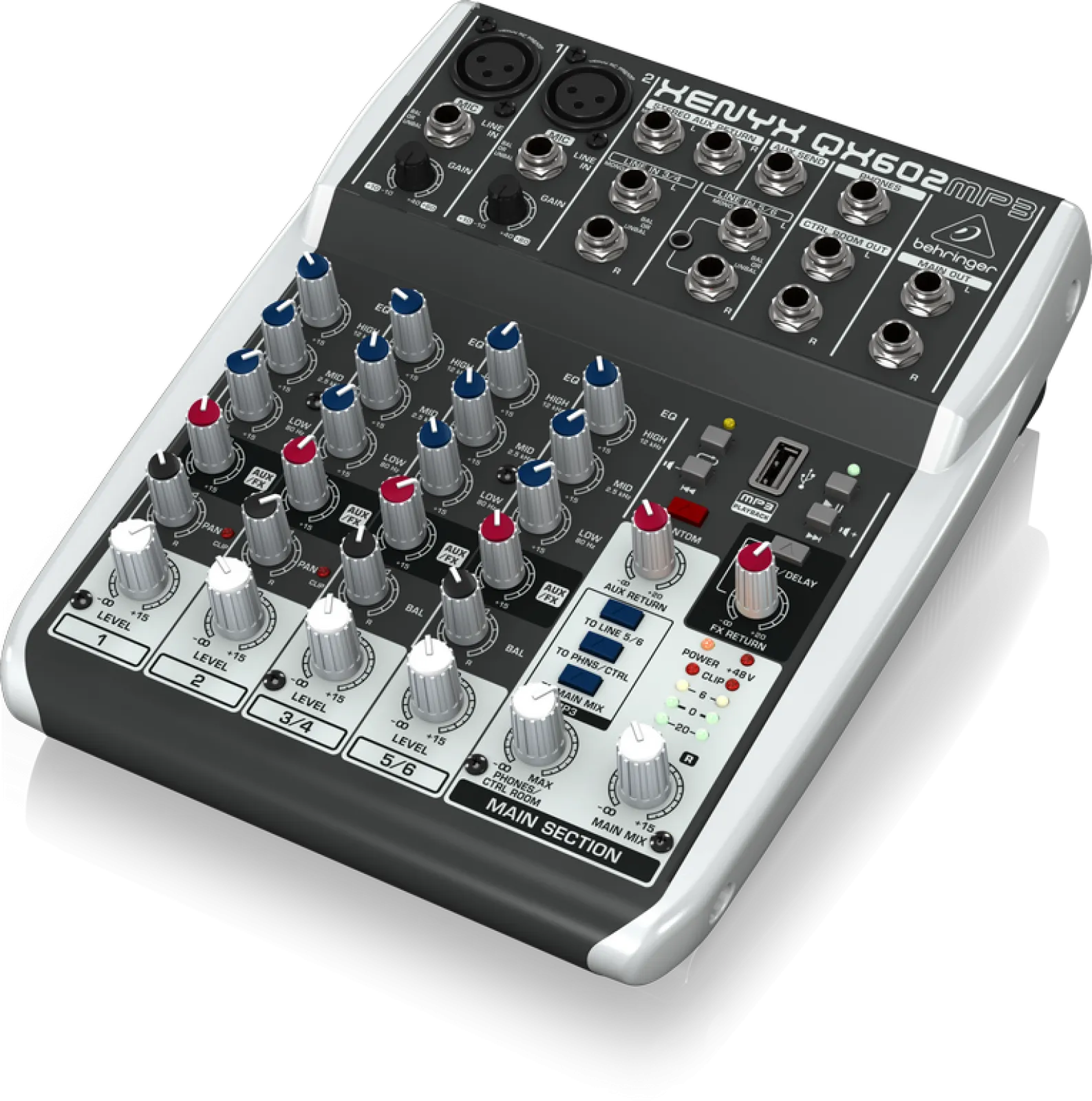 Behringer XENYX QX602MP3 analóg keverő MP3 lejátszóval