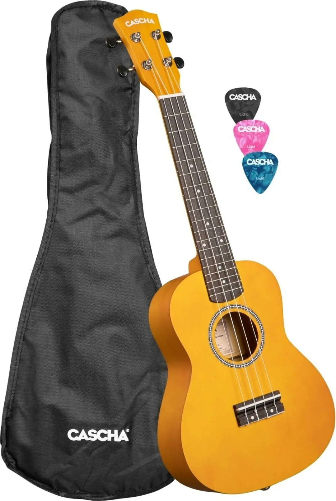 Cascha CUC105 Linden Yellow Concert Ukulele