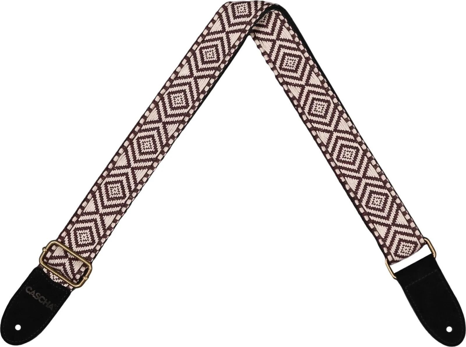 Cascha CUS-JW6 Jacquard Strap for Ukulele Ethnic Brown & White
