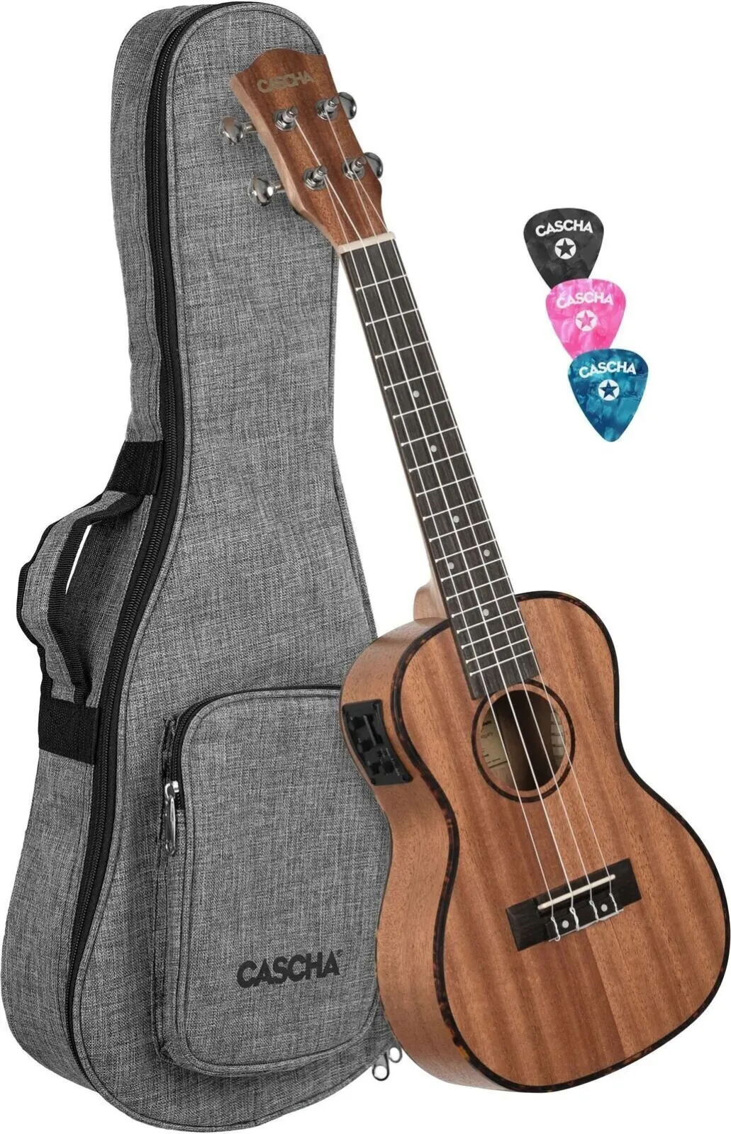 Cascha HH2035E Natural Concert Ukulele