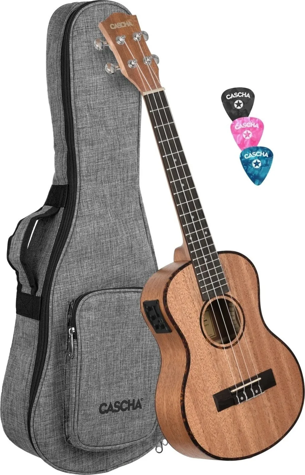 Cascha HH2048E Natural Tenor Ukulele