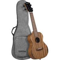 Cascha Concert Ukulele Zebra Wood Natural