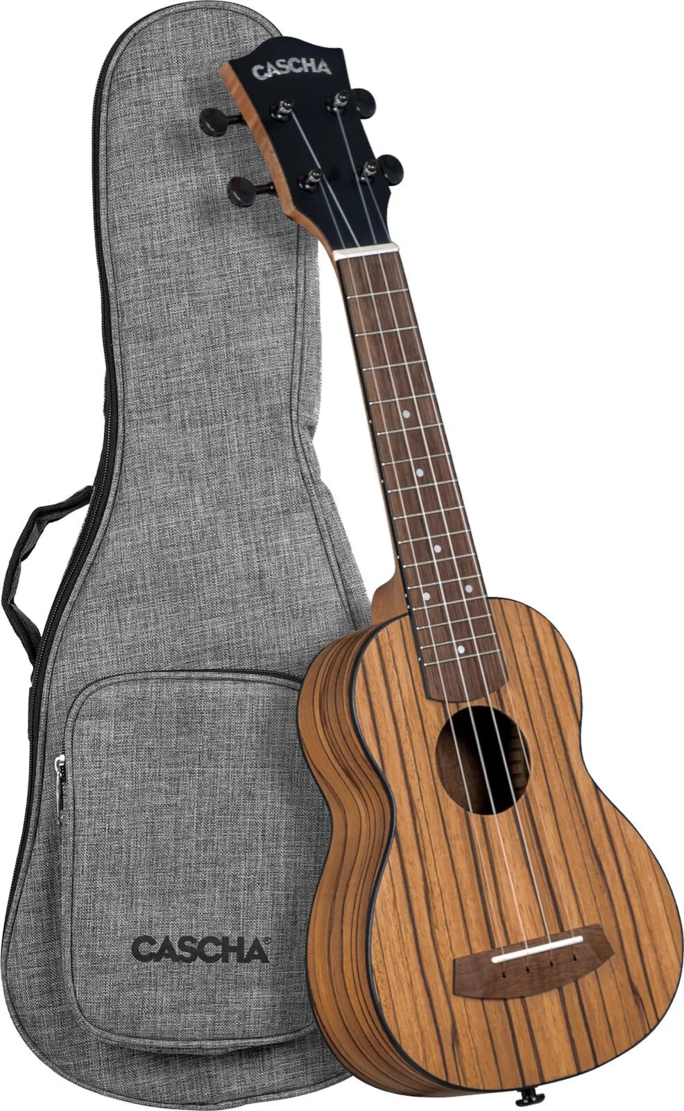 Cascha Soprano Ukulele Zebra Wood Natural