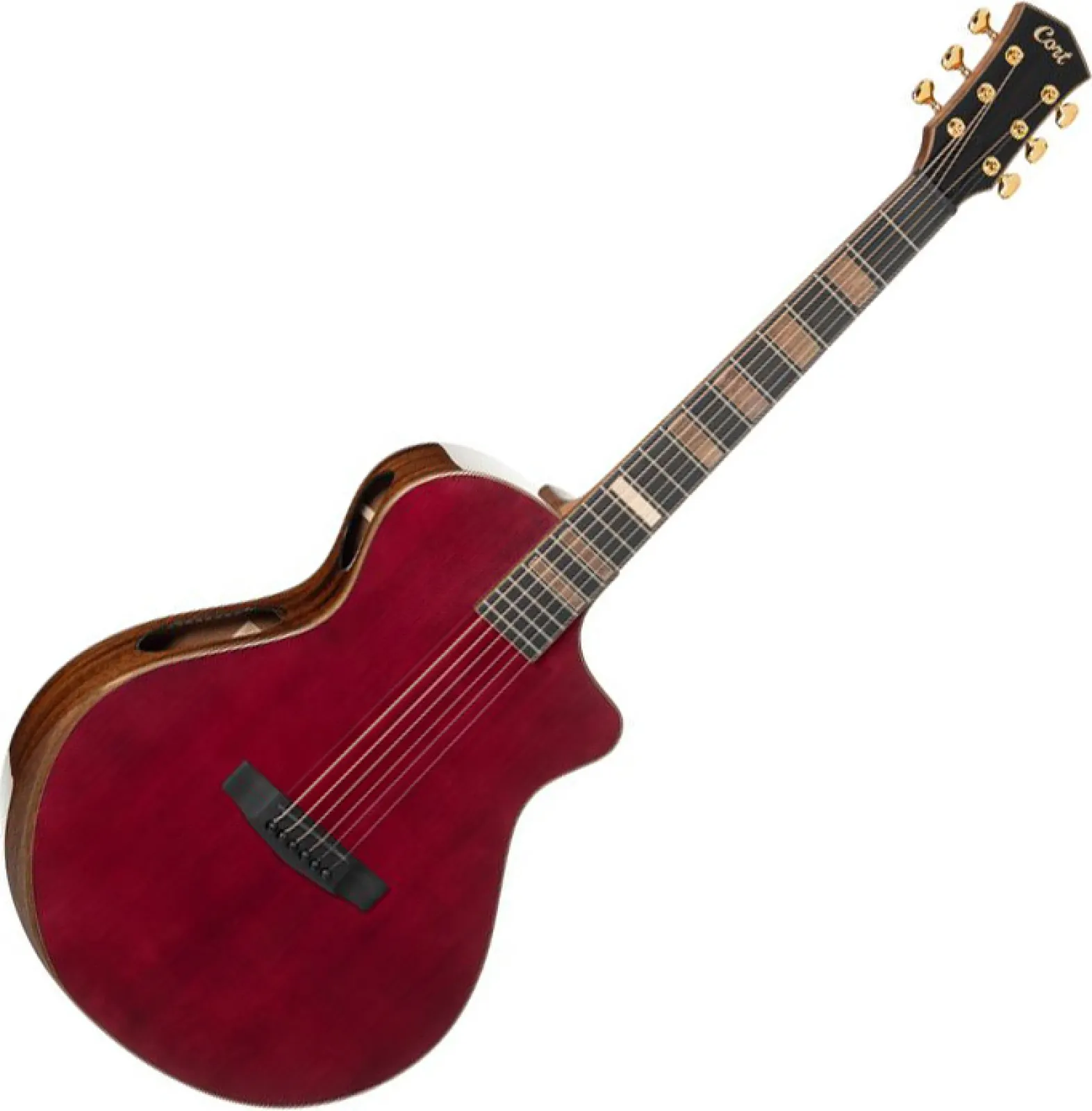 Cort ModernBurgundy-TBD with case electro-acoustic guitar