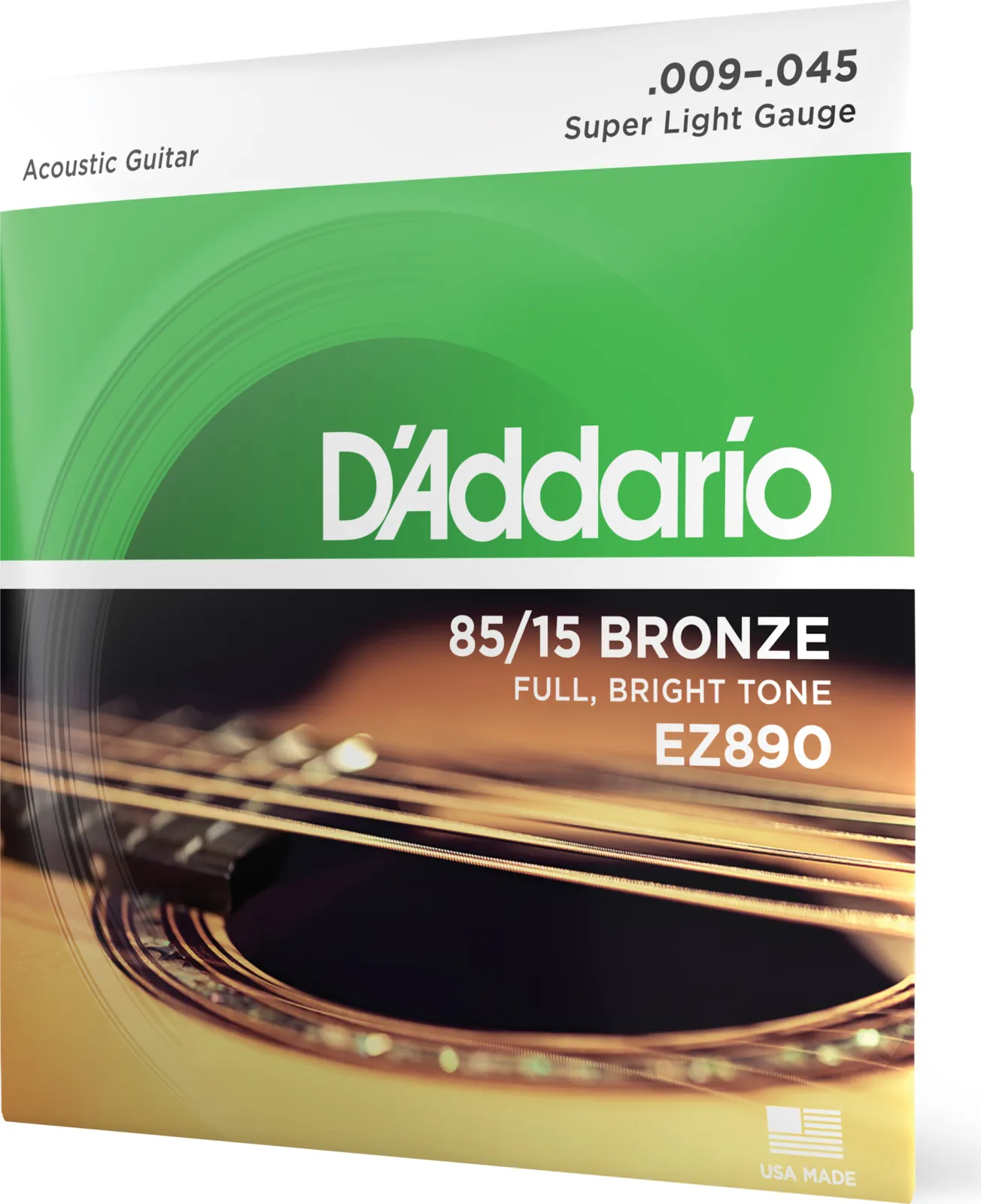 Daddario EZ890 85/15 Bronze Acoustic Guitar Strings Super Light 9-45