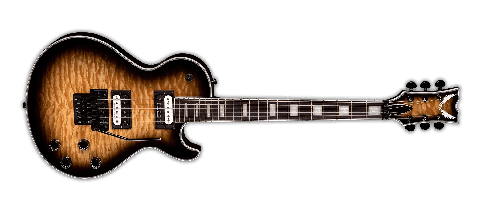 Dean TB Select Floyd QM Natural Black Burst