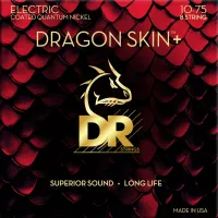 DR Strings Dragon Skin+ Coated 8 string Medium 10-75 elektromos gitár húr