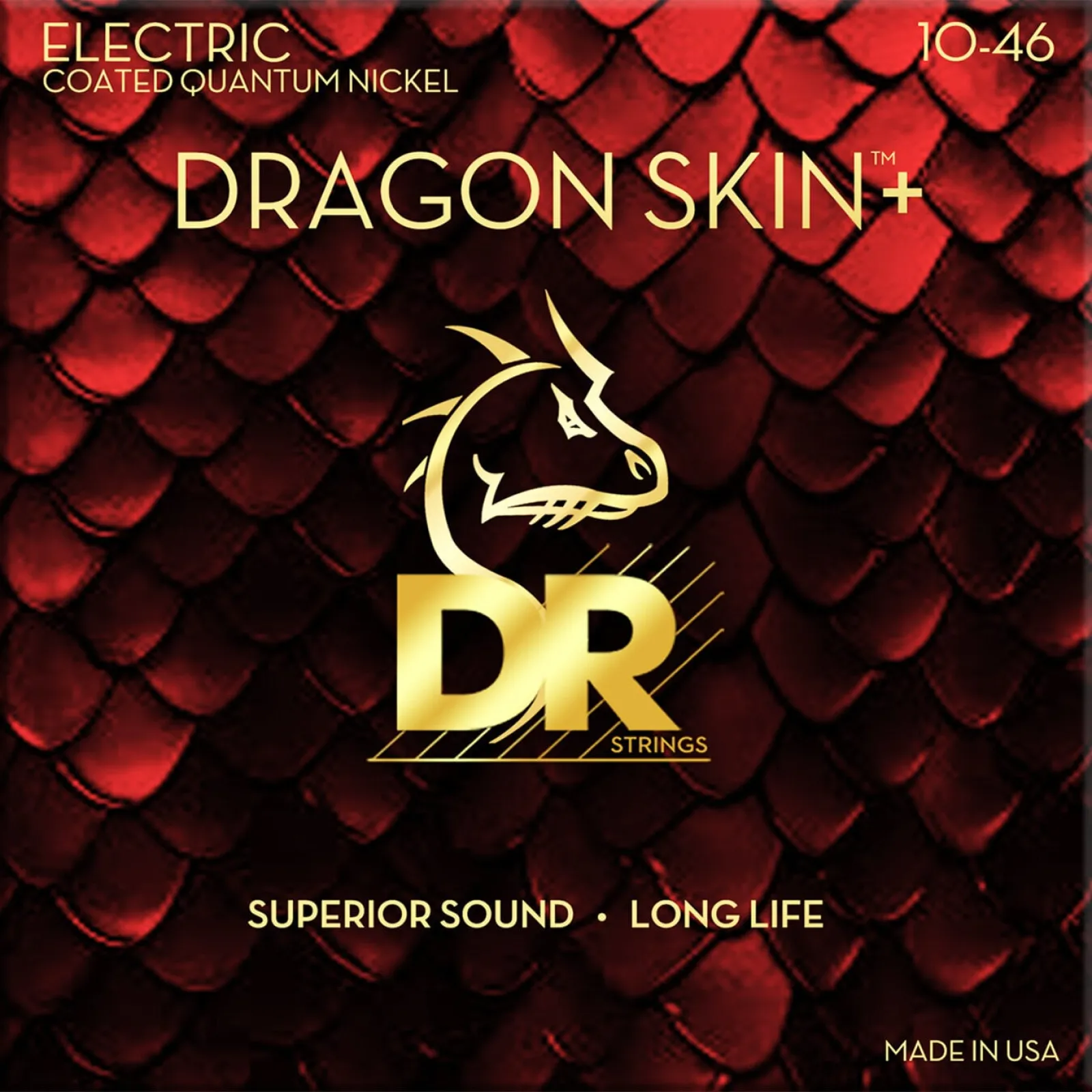DR Strings Dragon Skin+ Coated Medium 3 Pack elektromos gitár húr