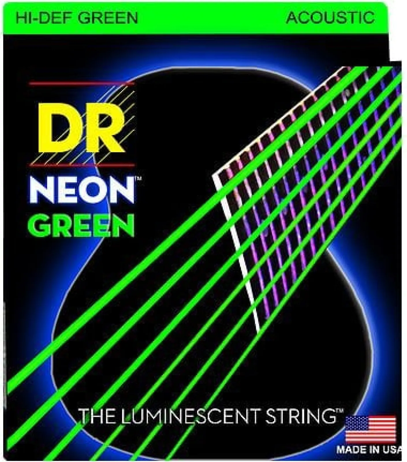 DR Strings NGA-11 HiDef Neon Acoustic Guitar Strings