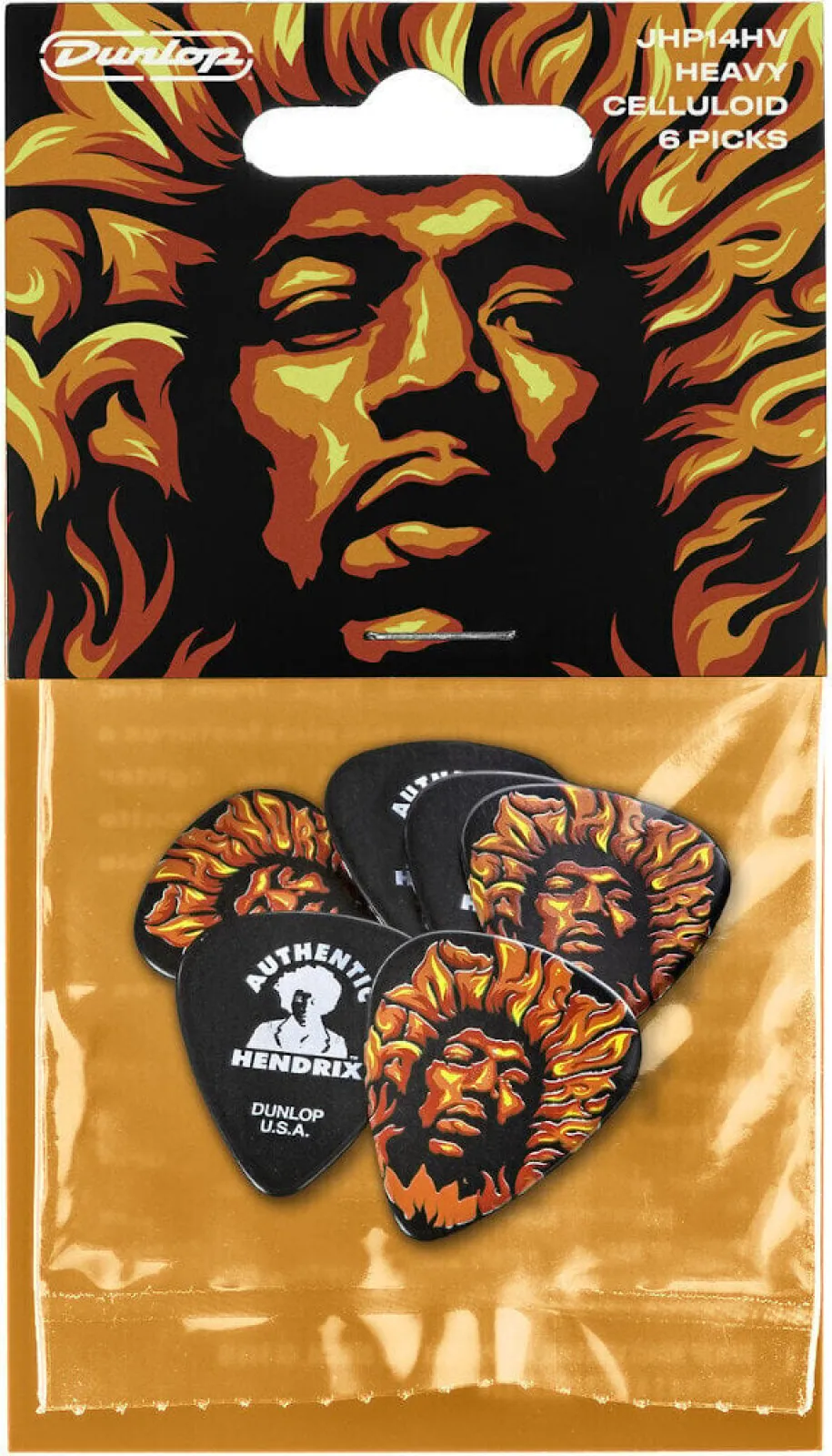Dunlop Jimi Hendrix Guitars VD Fire 6 Picks