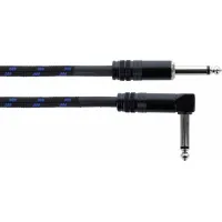 Cordial EI 1.5 PR-TWEED-BL 1.5 m Straight - Angled Instrument Cable