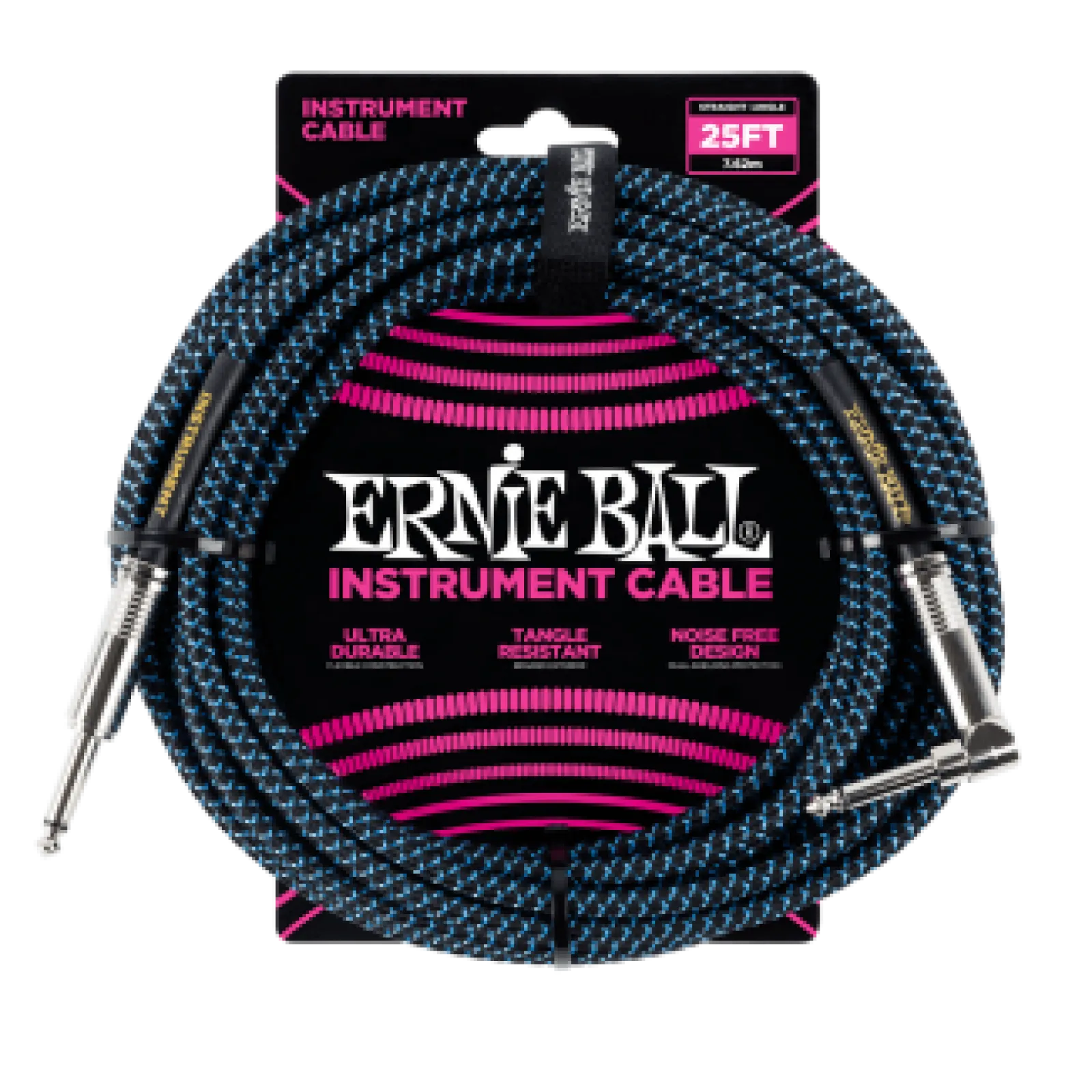 Ernie Ball Szövetkábel Fekete/Kék