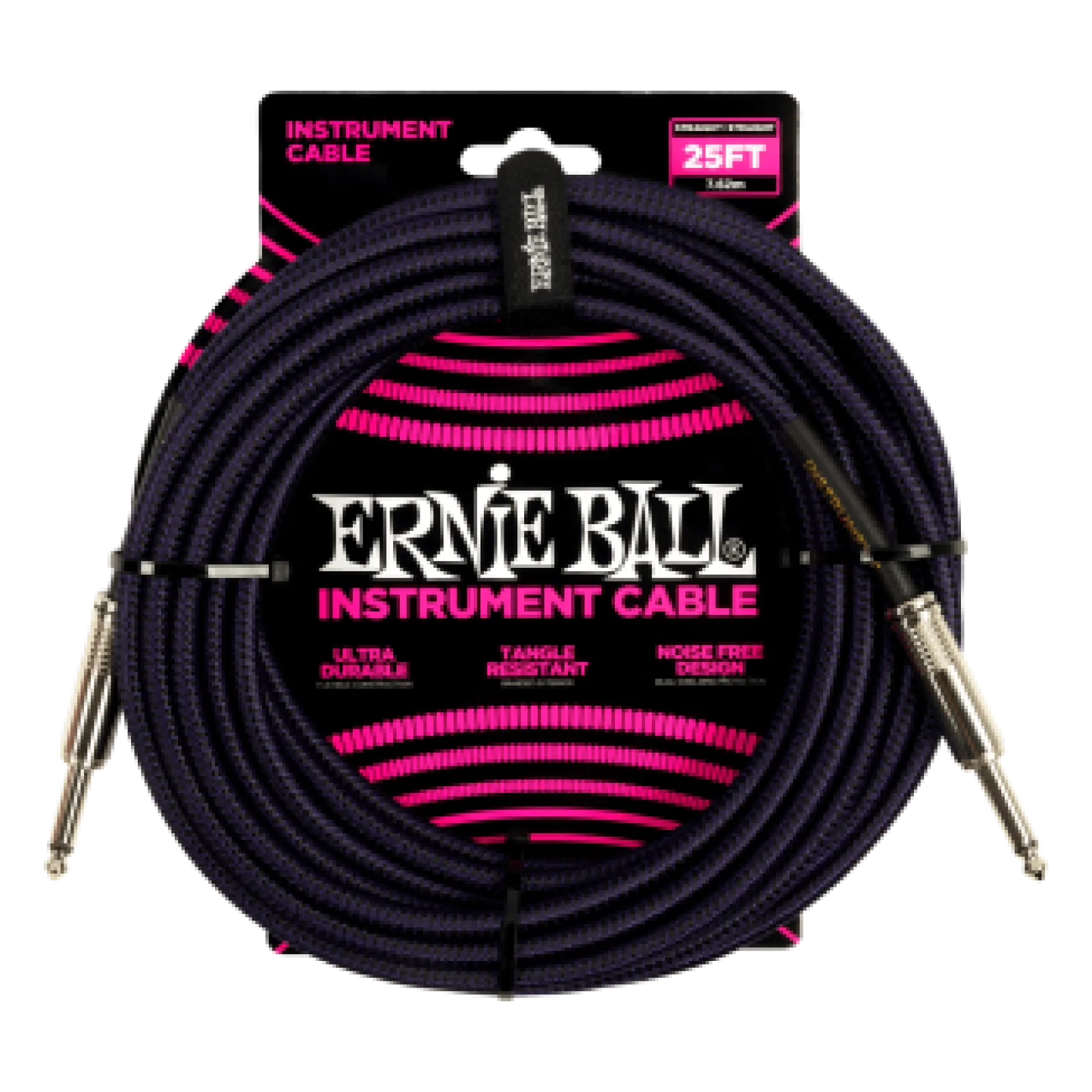Ernie Ball BLACK-PURPLE WOVEN CABLE 7.5M