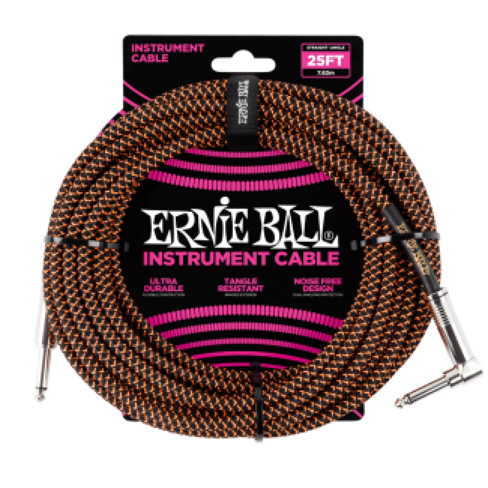 Ernie Ball Fabric Cable Black/Orange