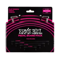 Ernie Ball FLAT RIBBON PATCH CABLE Multi Pack Black
