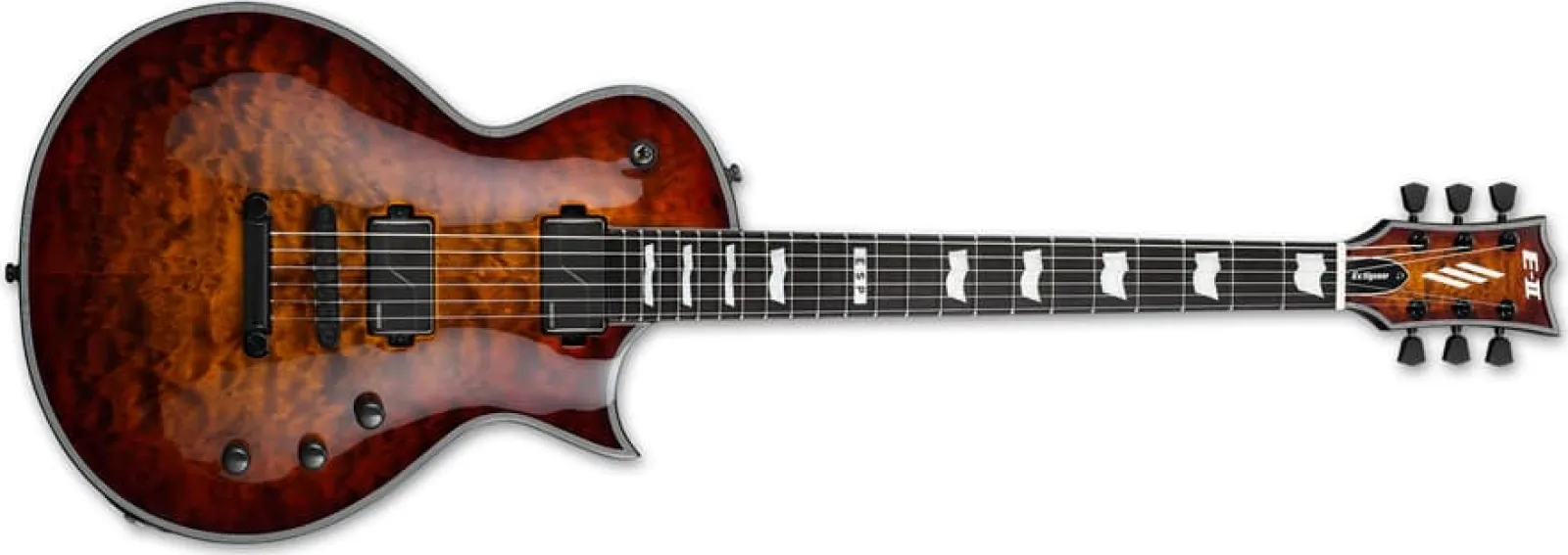 ESP E-II ECLIPSE Tiger Eye Sunburst Electric Guitar