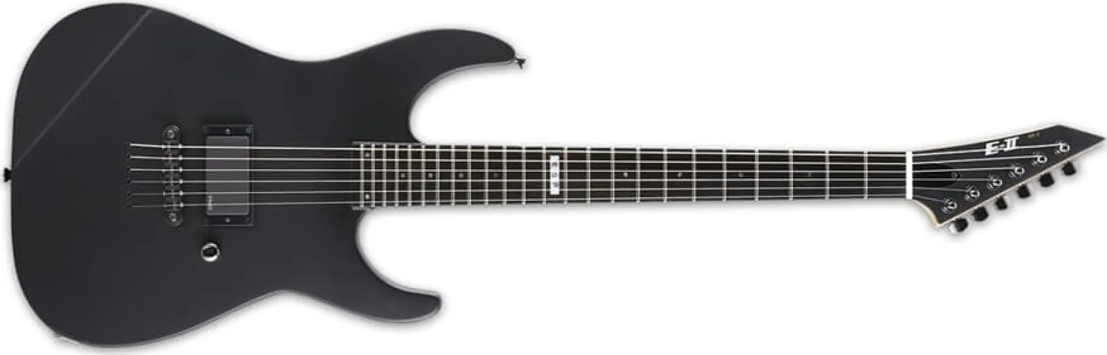 ESP E-II M-I THRU NT BLKS Black Satin Electric Guitar