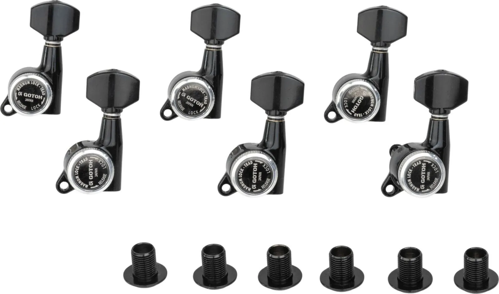 Gotoh SG381 MG-T 07 6R B Black Chrome Guitar Tuner