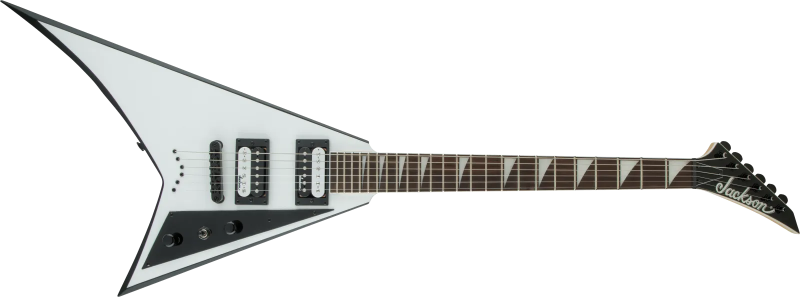 Jackson JS Series Rhoads JS32T White with Black Bevels