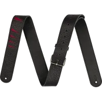 Jackson Shark Fin Leather Straps Black and Red gitárheveder 