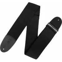 Levy'#pove#s 3&quot#pove# Wide Poly Textile Guitar Strap Black