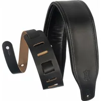 Levy'#pove#s Amped Leather Guitar Strap Black