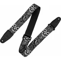Levy'#pove#s Calaca Textil Guitar Strap Skulls