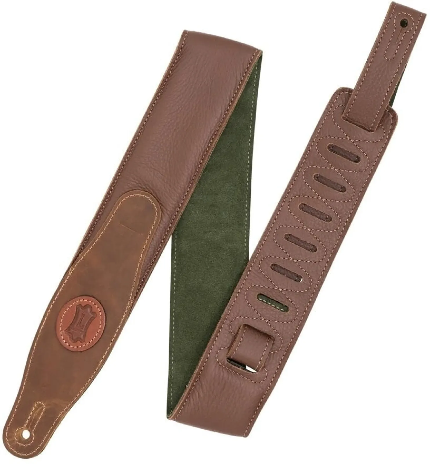 Levy's Cirro 2.5 Guitar Strap Brown & Green