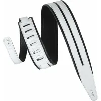 Levy'#pove#s Double Racing Stripe Guitar Strap White