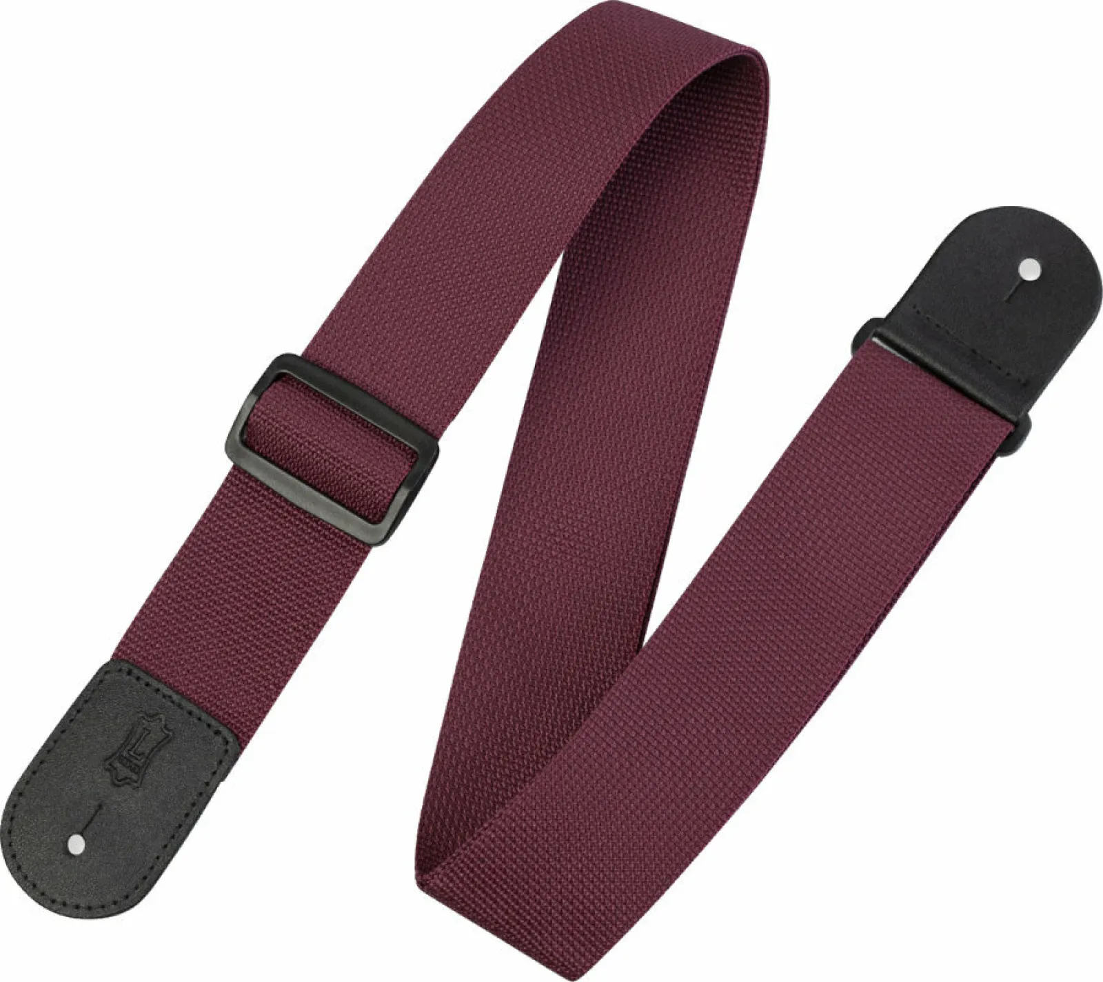 Levy's Single Tone Solid Colored Poly Textil gitár heveder Burgundy