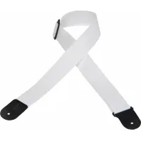 Levy's Single Tone Solid Colored Poly Textil gitár heveder White
