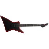 LTD EXL-7 BARITONE BLACK METAL Black Redburst Satin