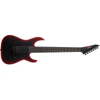 LTD M-7 BARITONE BLACK METAL II Black Redburst Satin