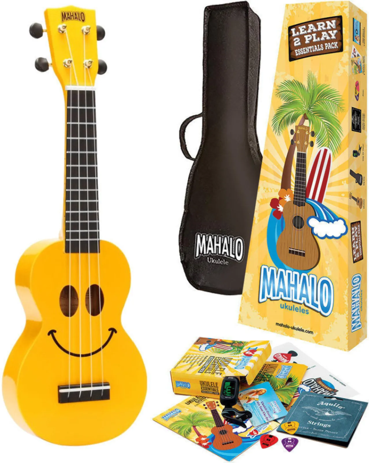 Mahalo U-SMILE Yellow Soprano Ukulele