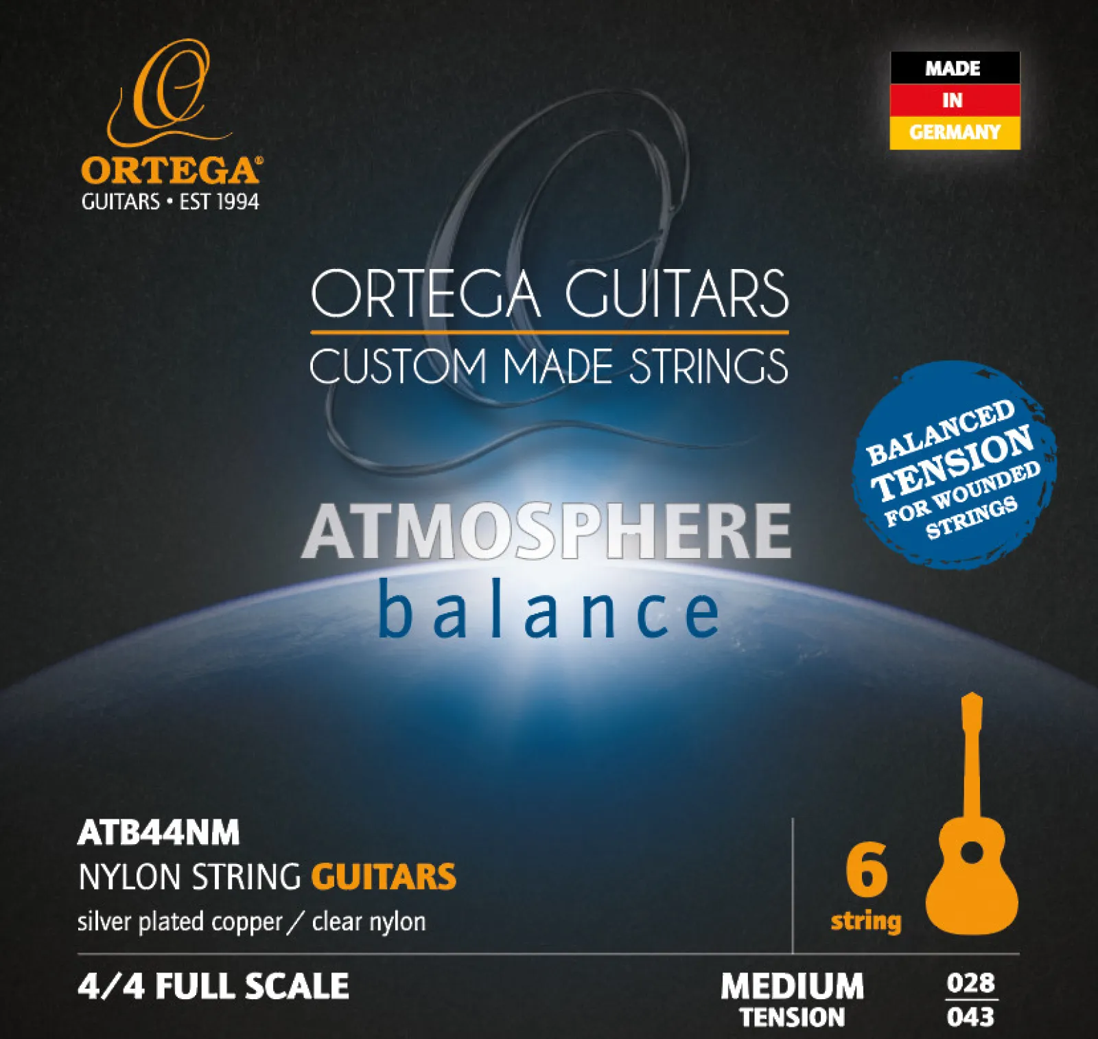 Ortega ATB44NM klasszikus gitár húr