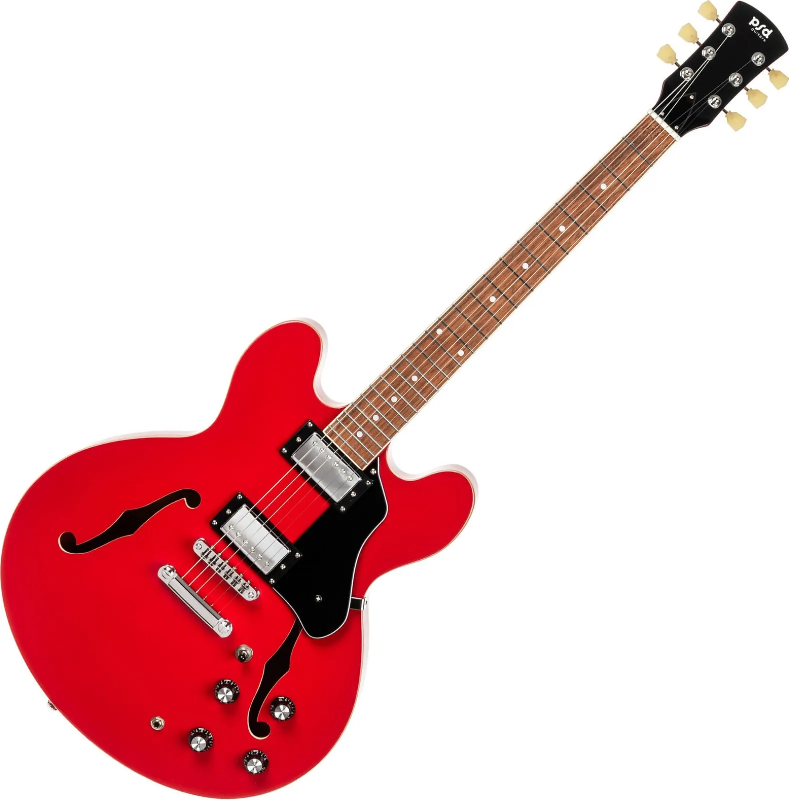 PSD Guitars SH-100 Cherry Red Semi-Acoustic Jazz Guitar
