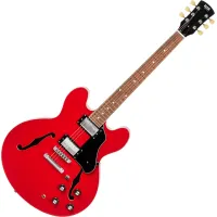 PSD Guitars SH-100 Cherry Red Semi-Acoustic Jazz Guitar