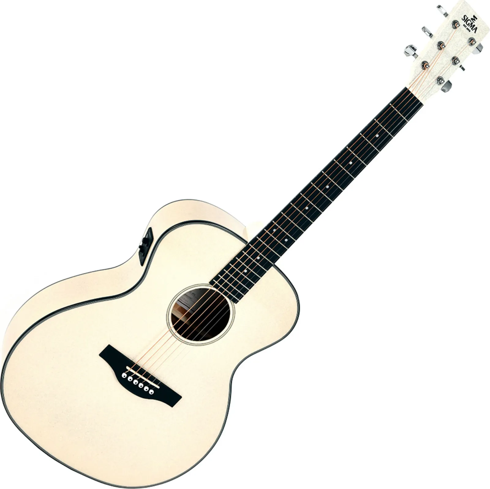 Sigma GM-1E-MFW fehér elektro-akusztikus gitár