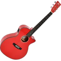 Sigma GMC-1E-MFR piros elektro-akusztikus gitár