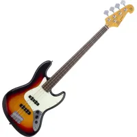 SX SJB62+FL 3-Tone Sunburst Fretless Bass Guitar