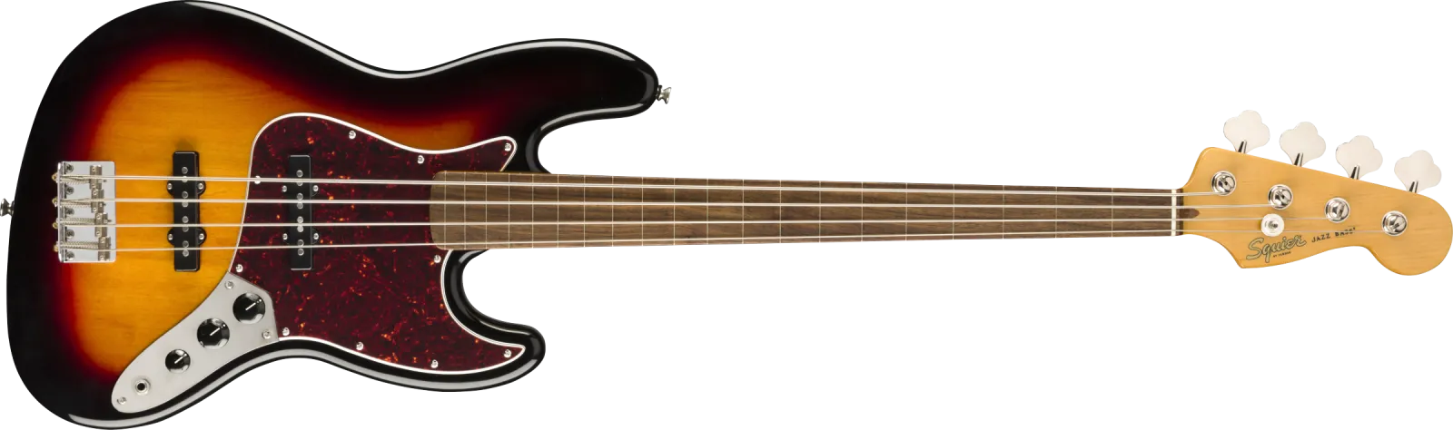 Squier Classic Vibe 60s Jazz Bass Fretless 3-Color Sunburst