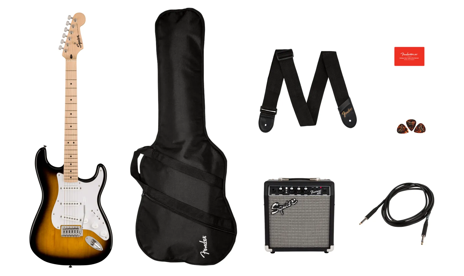 Squier Sonic Stratocaster Pack 2-Color Sunburst