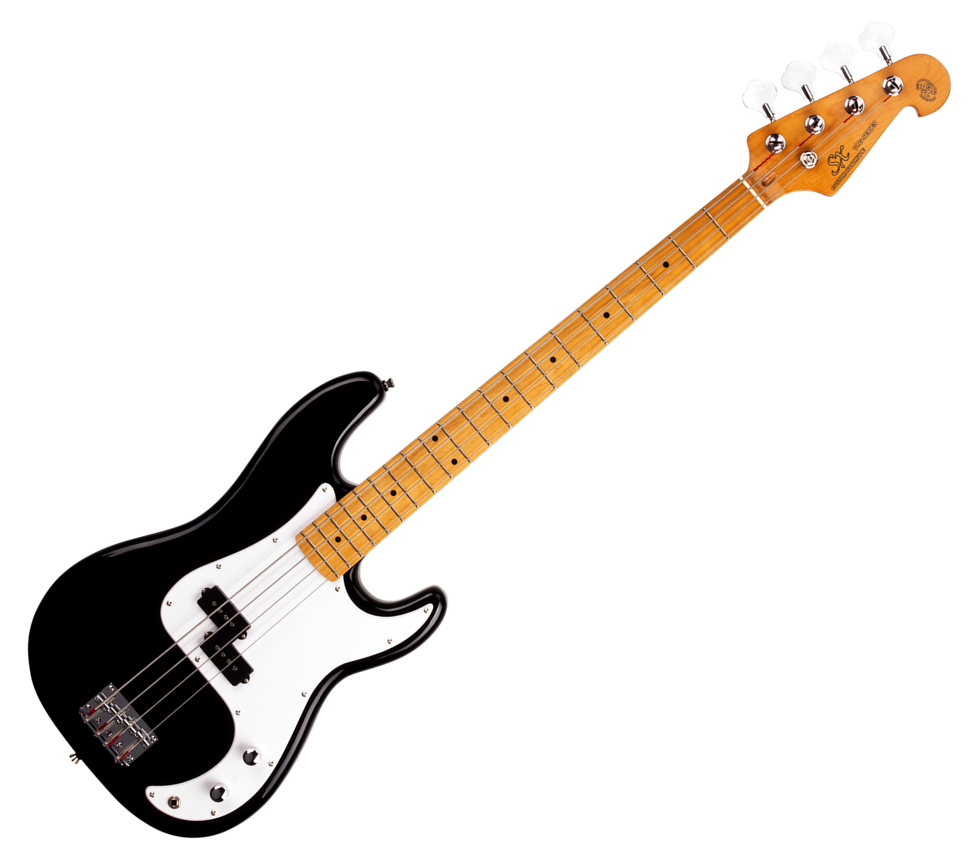 SX SPB57+ Black Electric Bass Guitar