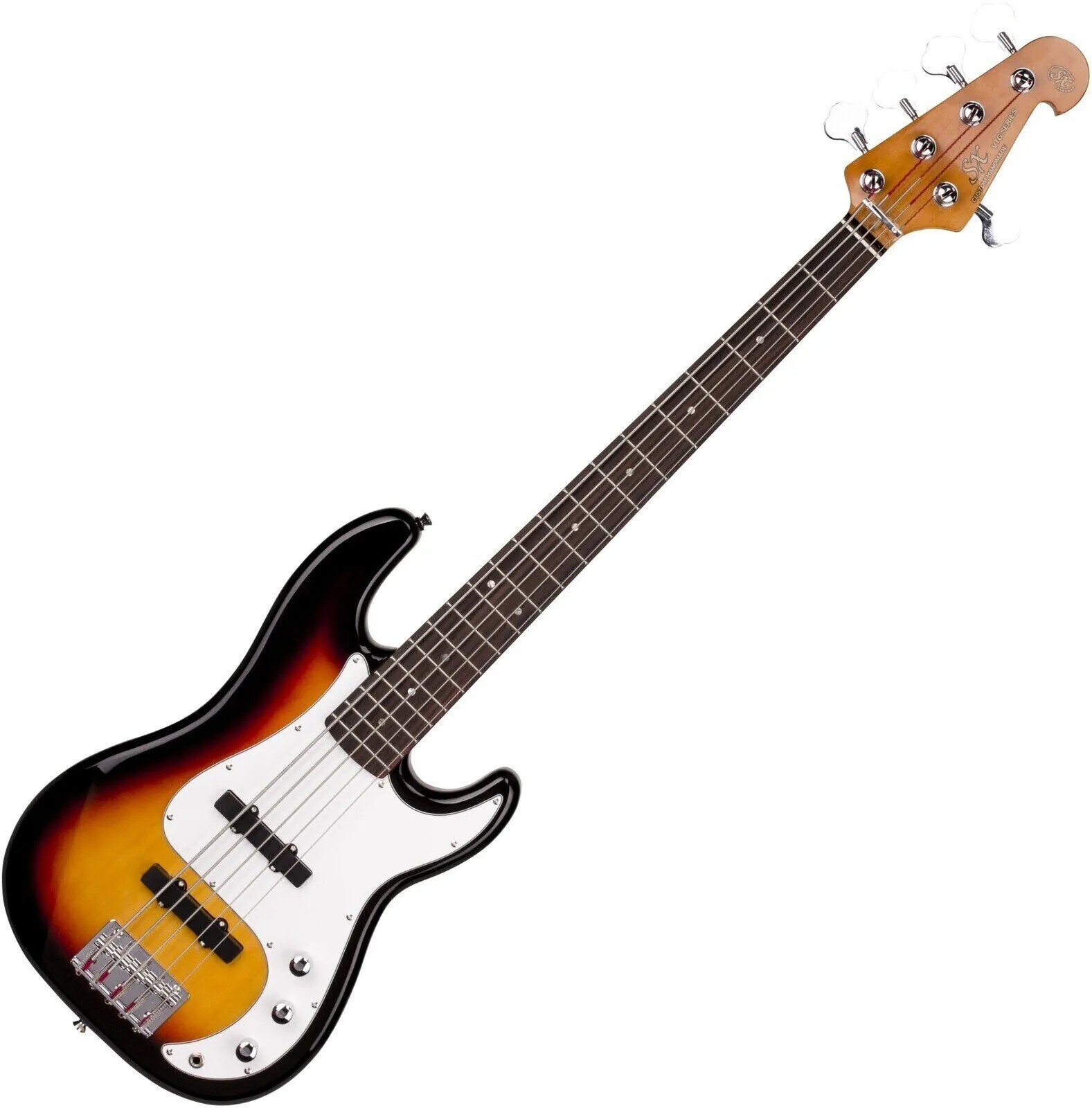 SX SPB62+/5 3-Tone Sunburst Electric Bass Guitar