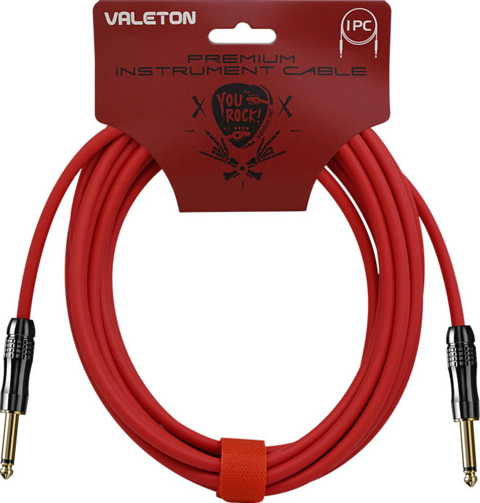 Valeton VGC-5R Premium Instrument Cable 5 m Red