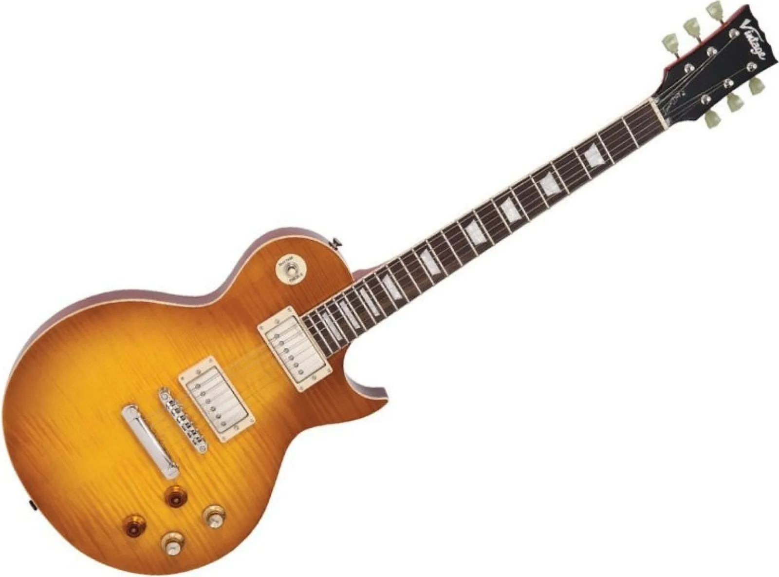 Vintage V100PGM elektromos gitár Lemon Drop