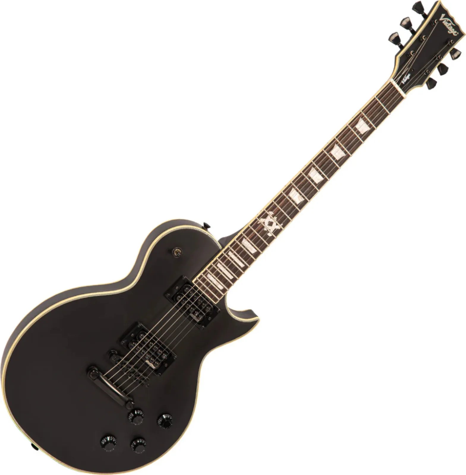 VINTAGE V100VMX Electric Guitar - Satin Black
